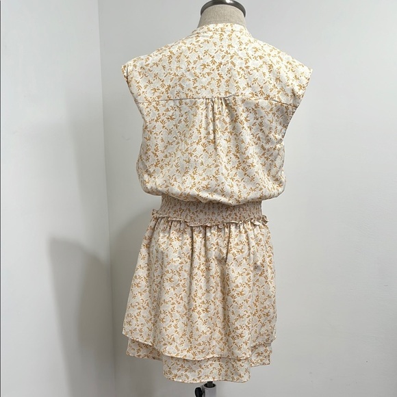 Smocked Mini Dress Women Small Dizty Flower Print Bishop & Young Girly Coquette - Picture 15 of 16